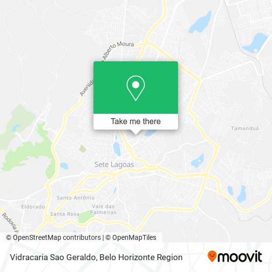 Vidracaria Sao Geraldo map