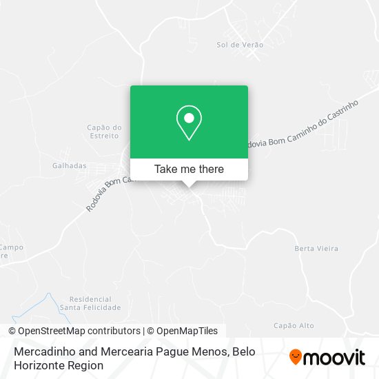 Mercadinho and Mercearia Pague Menos map