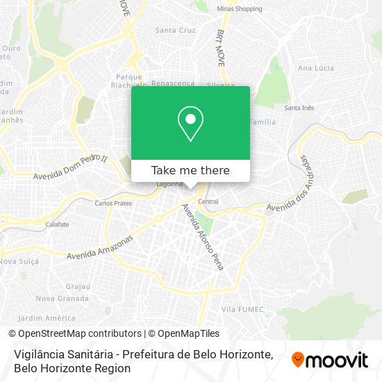 Vigilância Sanitária - Prefeitura de Belo Horizonte map