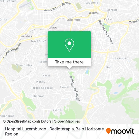 Mapa Hospital Luxemburgo - Radioterapia