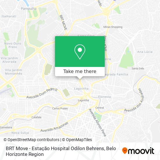 BRT Move - Estação Hospital Odilon Behrens map