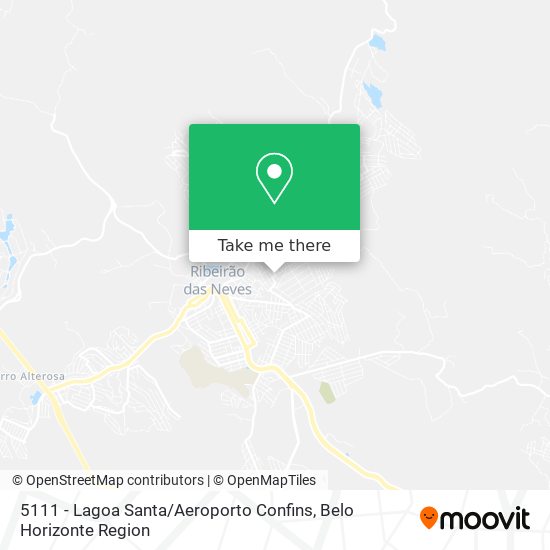 5111 - Lagoa Santa / Aeroporto Confins map