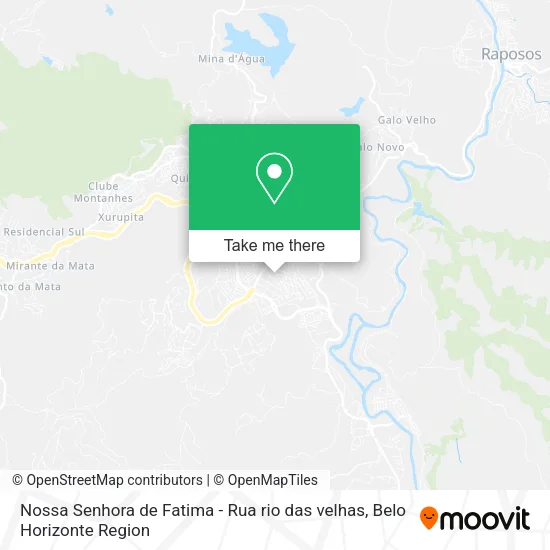 Nossa Senhora de Fatima - Rua rio das velhas map