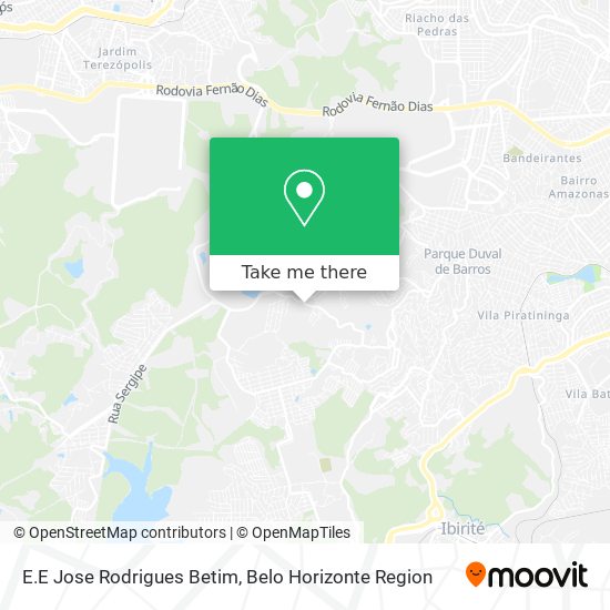 E.E Jose Rodrigues Betim map