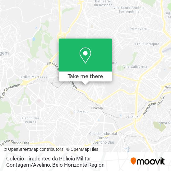 Colégio Tiradentes da Polícia Militar Contagem / Avelino map