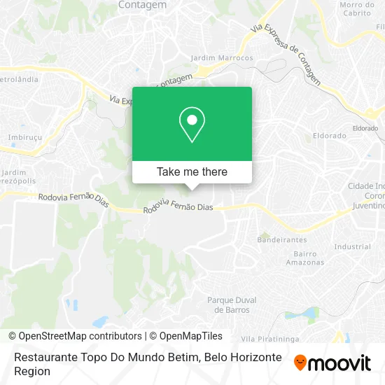 Restaurante Topo Do Mundo Betim map