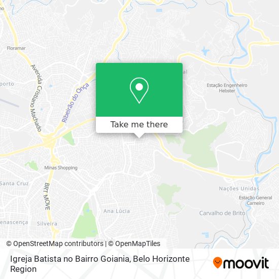 Mapa Igreja Batista no Bairro Goiania