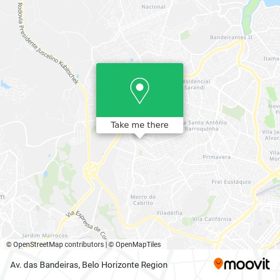 Av. das Bandeiras map