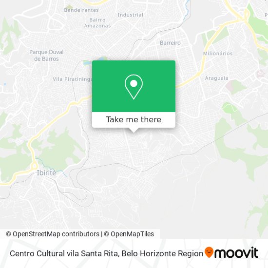 Centro Cultural vila Santa Rita map