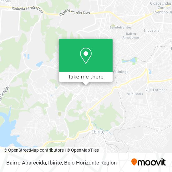 Bairro Aparecida, Ibirité map