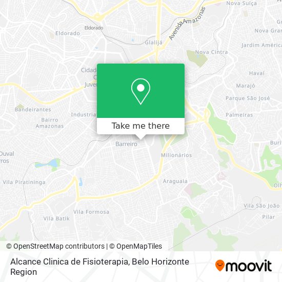 Alcance Clinica de Fisioterapia map