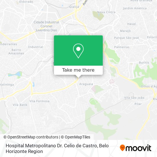 Mapa Hospital Metropolitano Dr. Celio de Castro