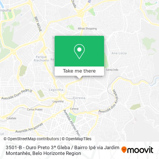Mapa 3501-B - Ouro Preto 3ª Gleba / Bairro Ipê via Jardim Montanhês