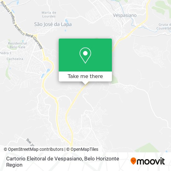 Cartorio Eleitoral de Vespasiano map