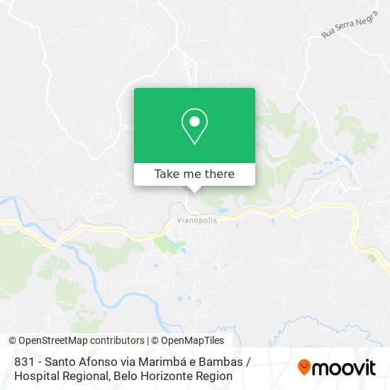 831 - Santo Afonso via Marimbá e Bambas / Hospital Regional map