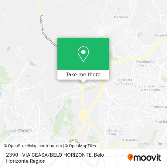2390 - VIA CEASA / BELO HORIZONTE map