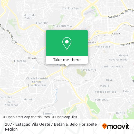 207 - Estação Vila Oeste / Betânia map