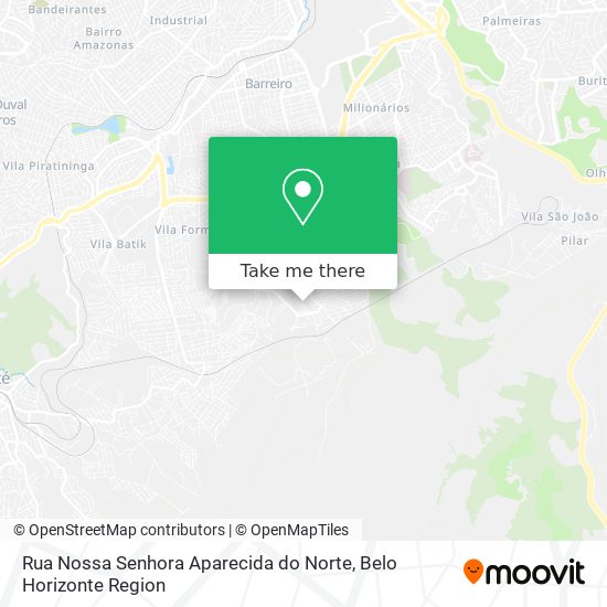 Rua Nossa Senhora Aparecida do Norte map