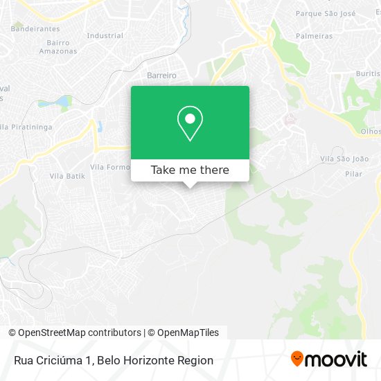 Rua Criciúma 1 map