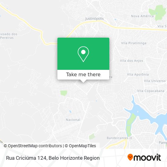 Rua Criciúma 124 map