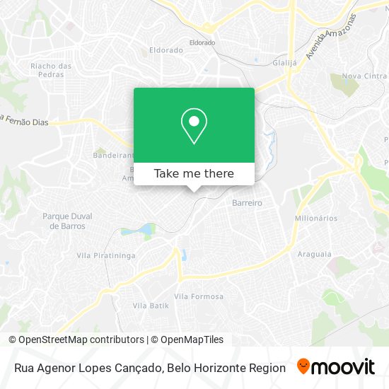 Rua Agenor Lopes Cançado map