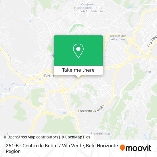261-B - Centro de Betim / Vila Verde map