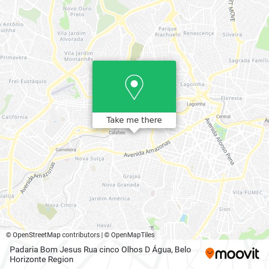 Padaria Bom Jesus Rua cinco Olhos D Água map