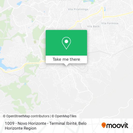 1009 - Novo Horizonte - Terminal Ibirité map