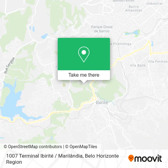 1007 Terminal Ibirité / Marilândia map