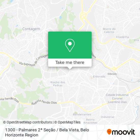 1300 - Palmares 2ª Seção / Bela Vista map