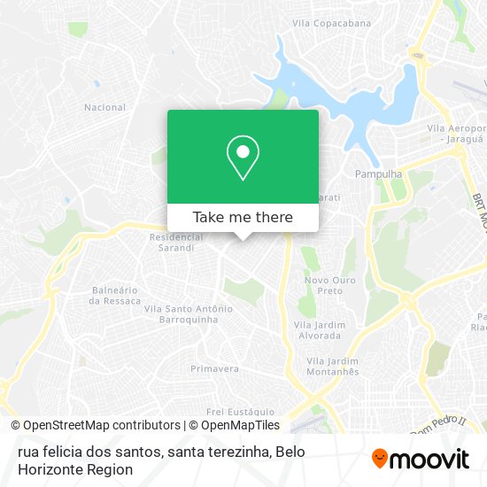 Mapa rua felicia dos santos, santa terezinha