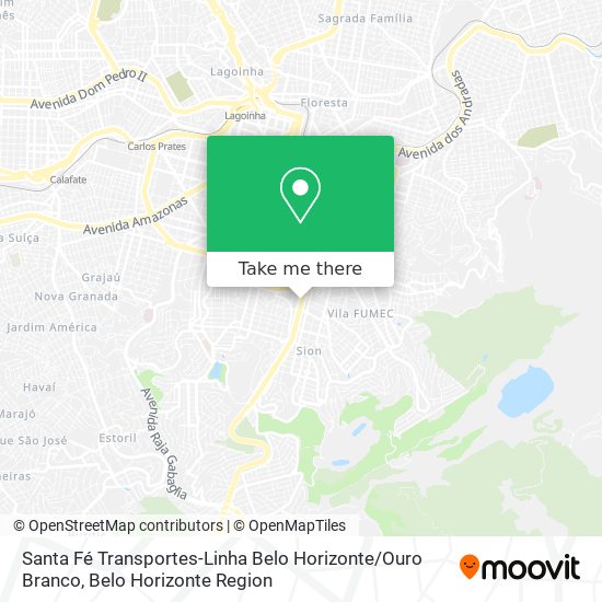Santa Fé Transportes-Linha Belo Horizonte / Ouro Branco map