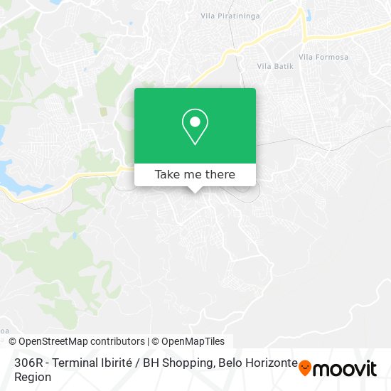 306R - Terminal Ibirité / BH Shopping map