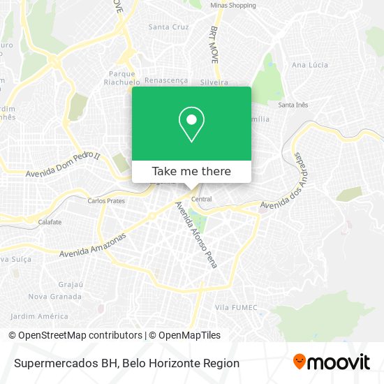 Mapa Supermercados BH