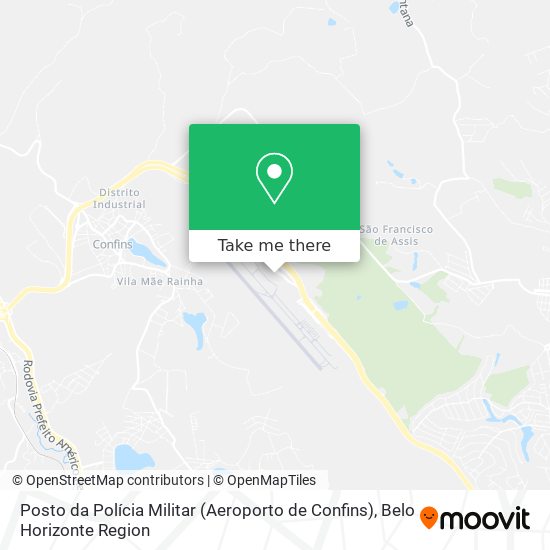 Mapa Posto da Polícia Militar (Aeroporto de Confins)