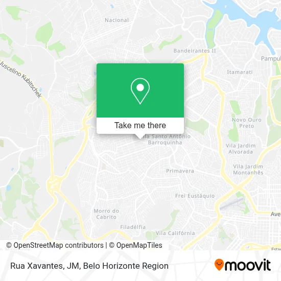 Rua Xavantes, JM map