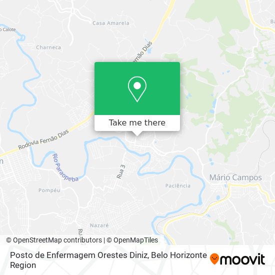 Posto de Enfermagem Orestes Diniz map