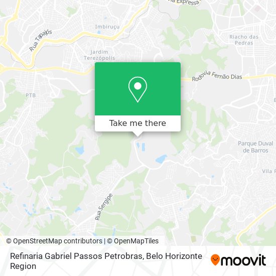 Refinaria Gabriel Passos Petrobras map