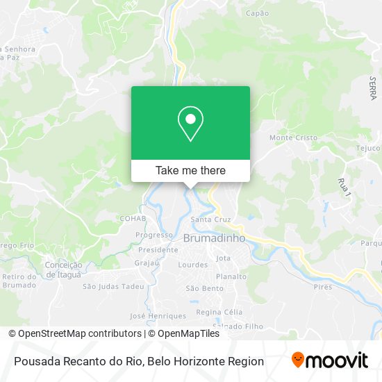 Pousada Recanto do Rio map