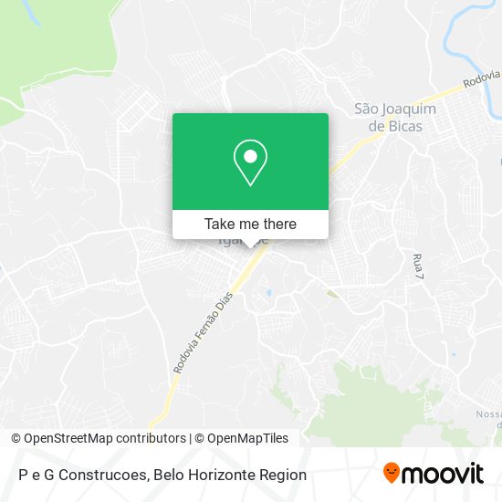 P e G Construcoes map