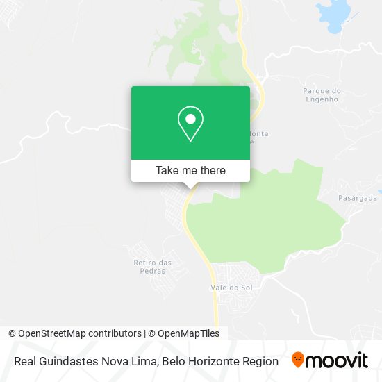 Real Guindastes Nova Lima map