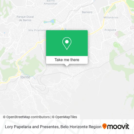 Lory Papelaria and Presentes map