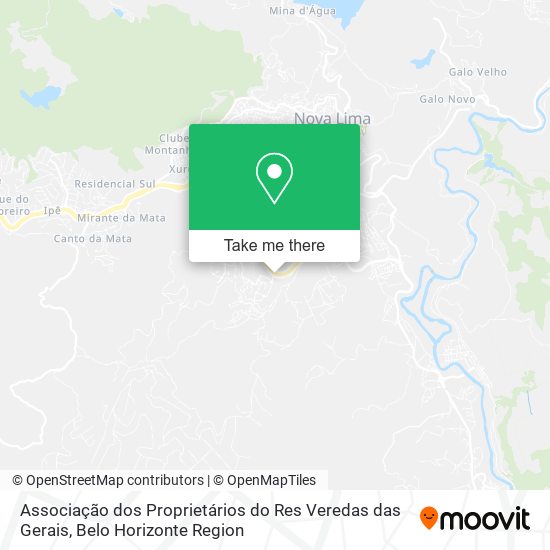 Associação dos Proprietários do Res Veredas das Gerais map