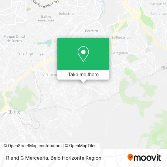 R and G Mercearia map