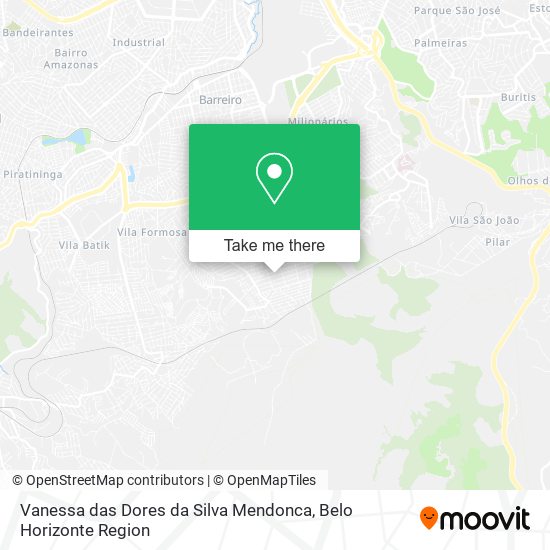 Vanessa das Dores da Silva Mendonca map