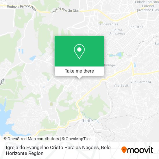 Igreja do Evangelho Cristo Para as Nações map