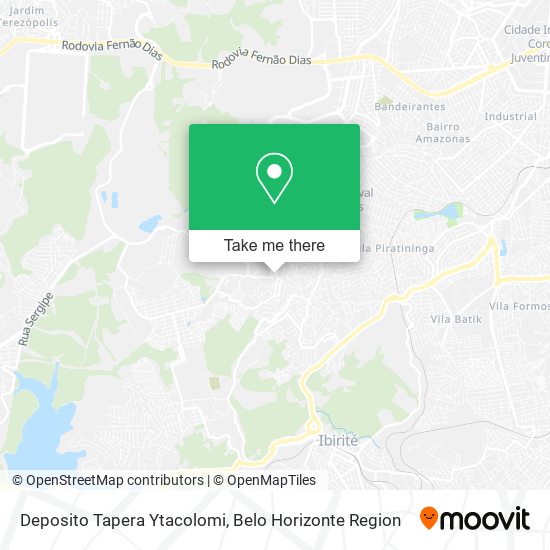 Deposito Tapera Ytacolomi map