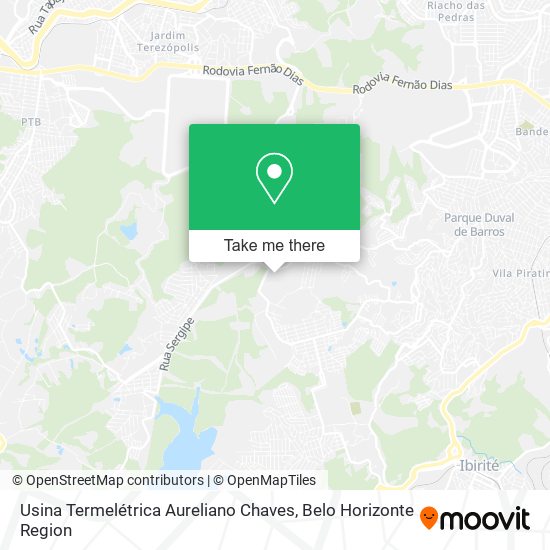 Usina Termelétrica Aureliano Chaves map