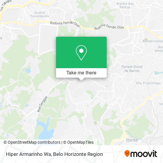 Hiper Armarinho Wa map