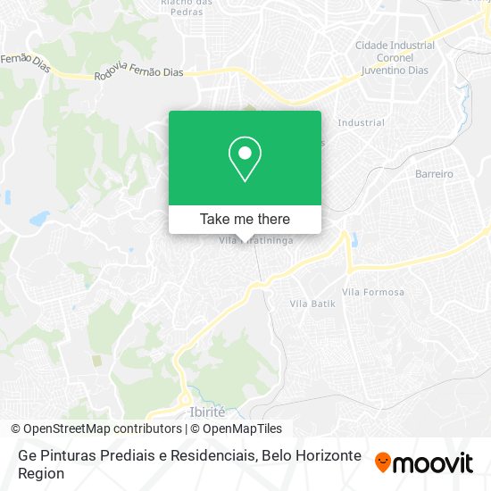 Ge Pinturas Prediais e Residenciais map